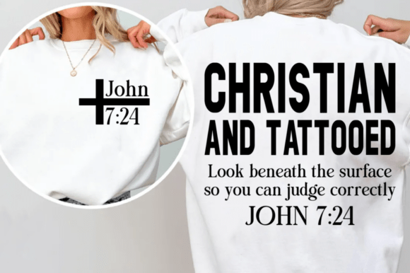 Christian and Tattooed SVG, Scripture SVG Graphics