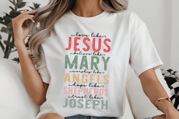 Christian Christmas SVG, Jesus SVG PNG: Graphics for T-Shirt Designs