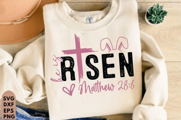 Christian Easter PNG, SVG: He is Risen Graphics