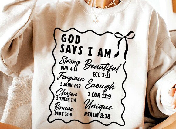 Christian PNG: God Says I Am Coquette Graphics