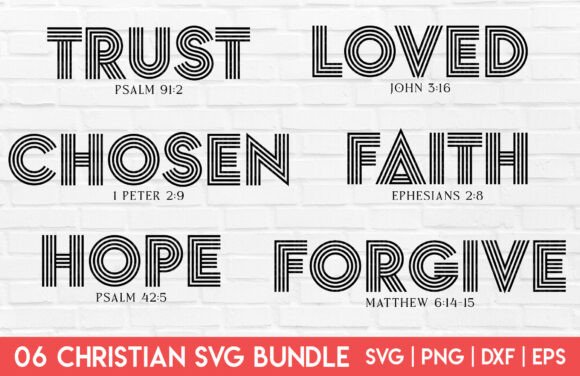Christian PNG SVG Bundle Jesus Faith Graphics & T-Shirt Designs