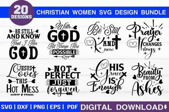 Christian Women SVG Design Bundle