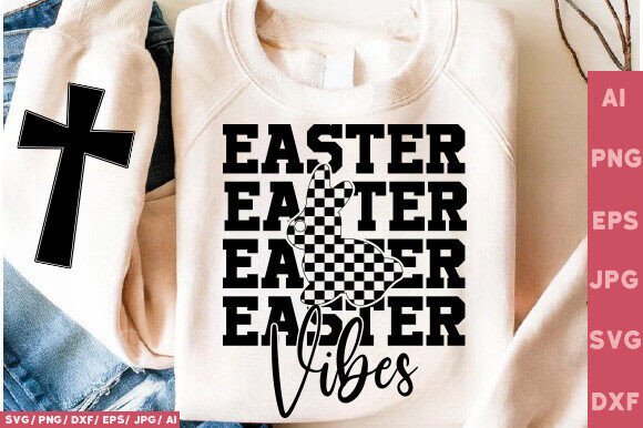 Easter Vibes Graphics: Coquette Christian T-Shirt Designs
