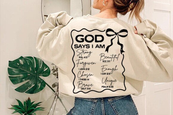 God Says I Am Coquette SVG — Christian Graphics & T-Shirt Designs