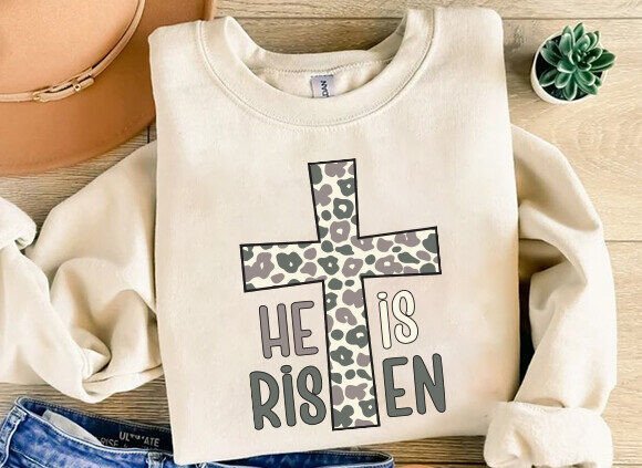 He is Risen SVG: Christian Graphics for T-Shirt Designs