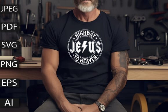Highway Jesus to Heaven Shirt Design: Graphics & T-Shirt Designs
