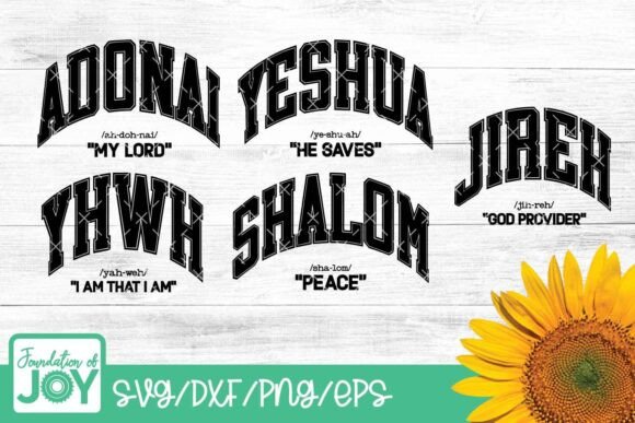 Names of Christ SVG Graphics for T-Shirt Designs